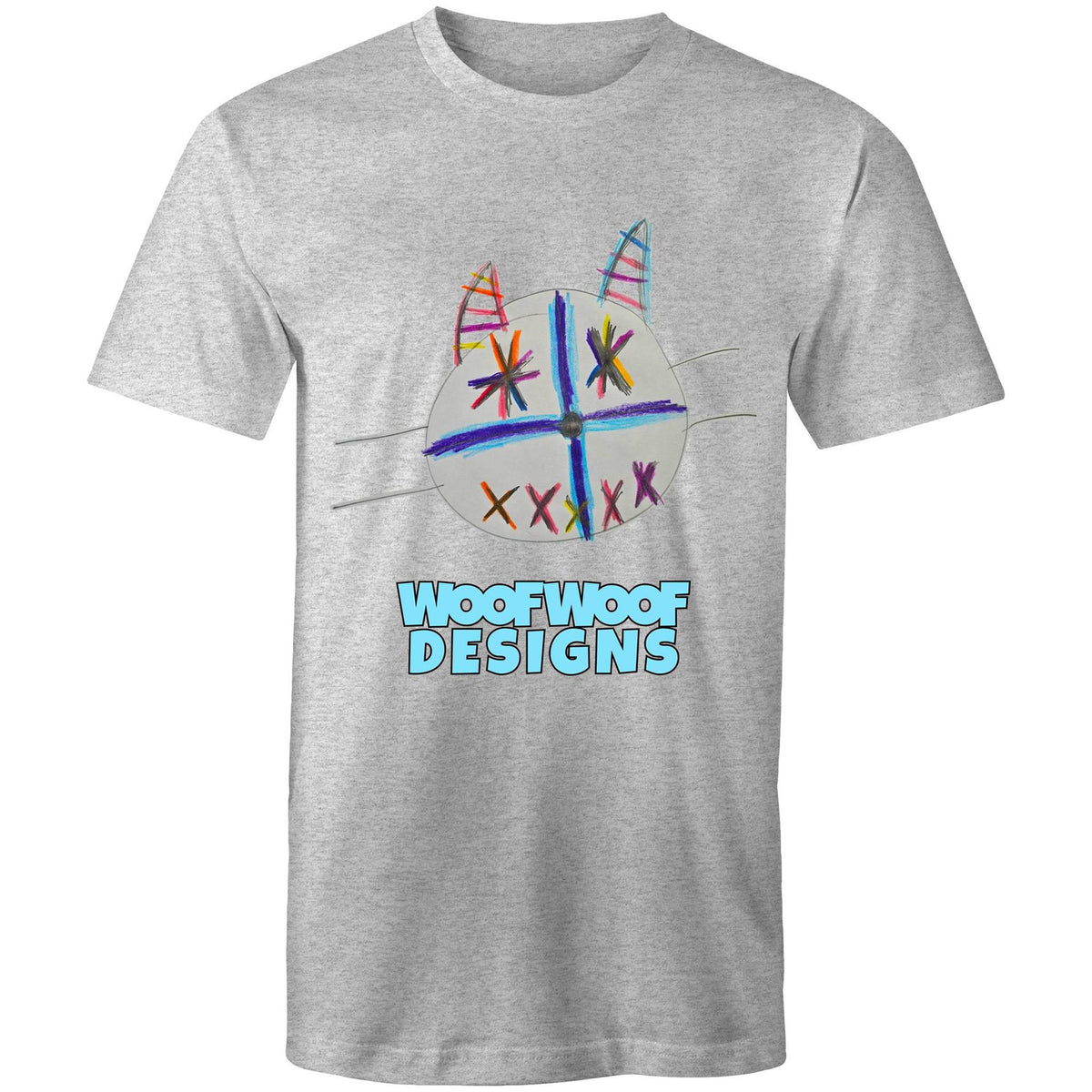 Fireworks artwork by Sikiraa on men’s as colour staple t-shirt, Grey Marle