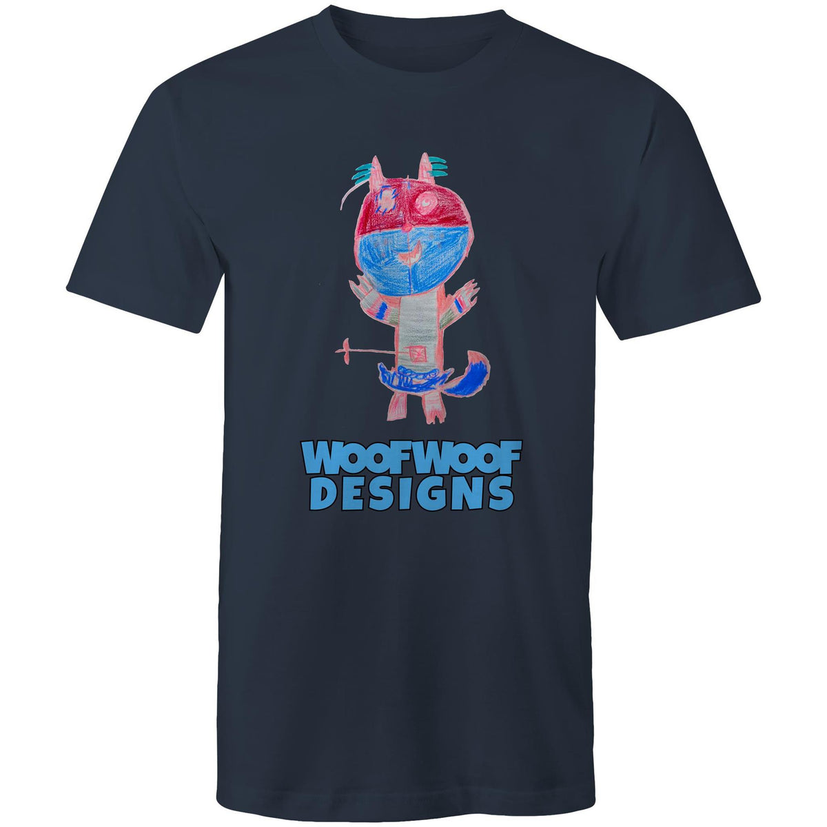 Funtime Tickle Tusk artwork by Sikiraa on men’s as colour staple t-shirt, Navy