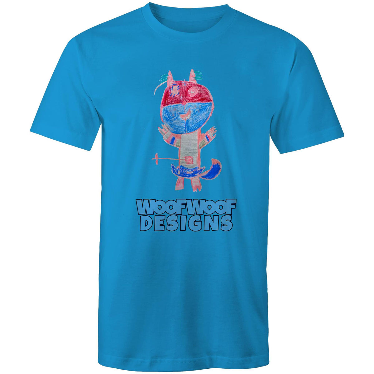 Funtime Tickle Tusk artwork by Sikiraa on men’s as colour staple t-shirt, Arctic Blue