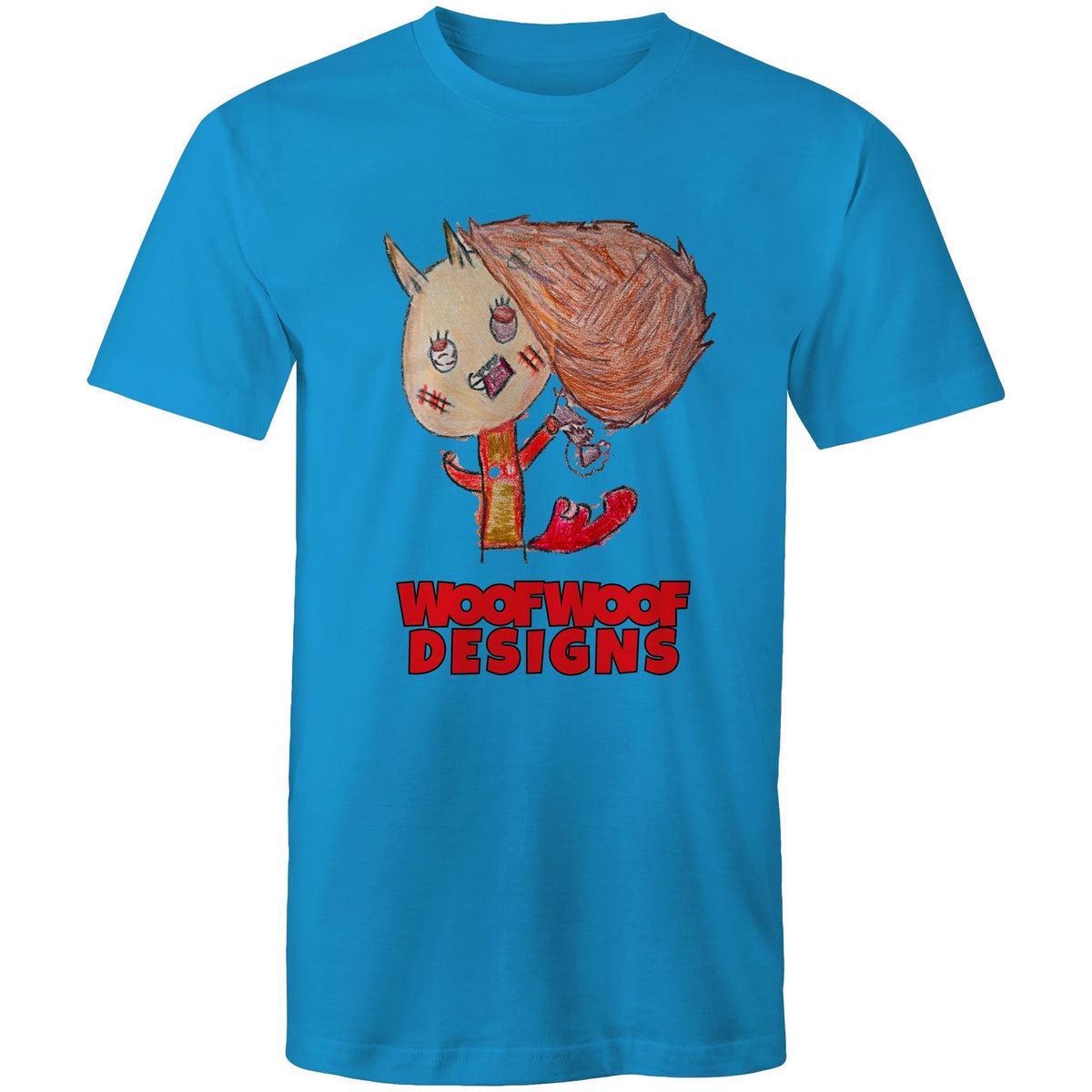 Mumma Cra artwork by Sikiraa on men’s as colour staple t-shirt, Arctic Blue