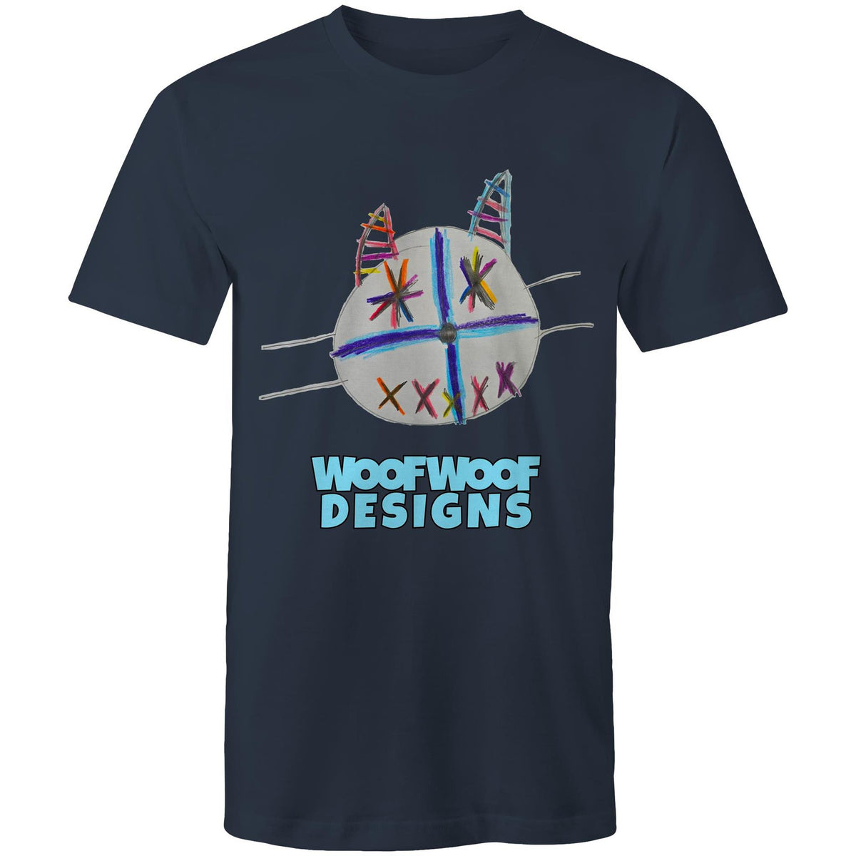Fireworks artwork by Sikiraa on men’s as colour staple t-shirt, Navy