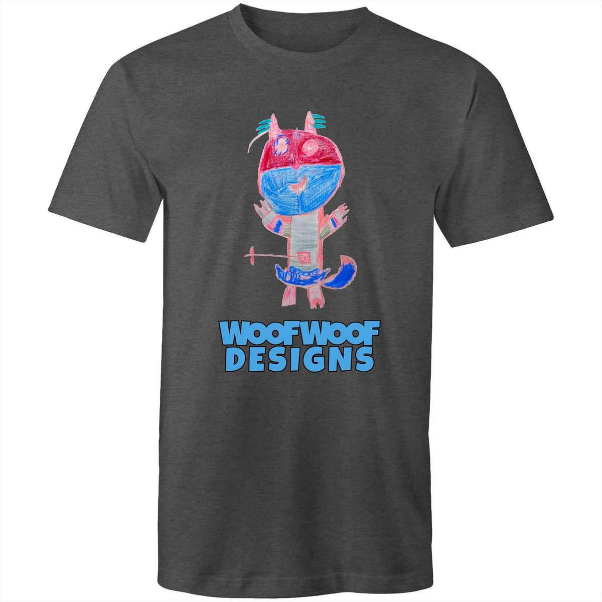 Funtime Tickle Tusk artwork by Sikiraa on men’s as colour staple t-shirt, Asphalt Marle