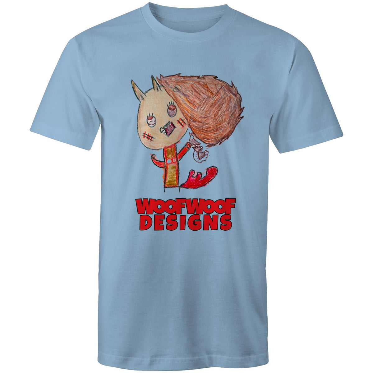 Mumma Cra artwork by Sikiraa on men’s as colour staple t-shirt, Carolina Blue