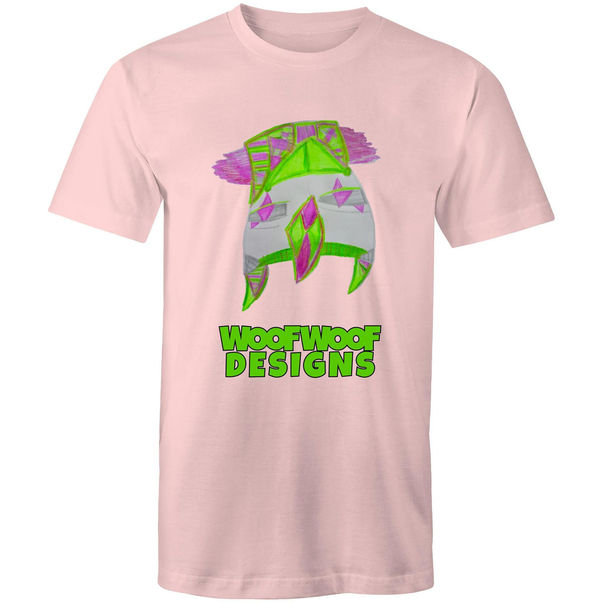 Shock Blast artwork by Sikiraa on men’s as colour staple t-shirt, Pink