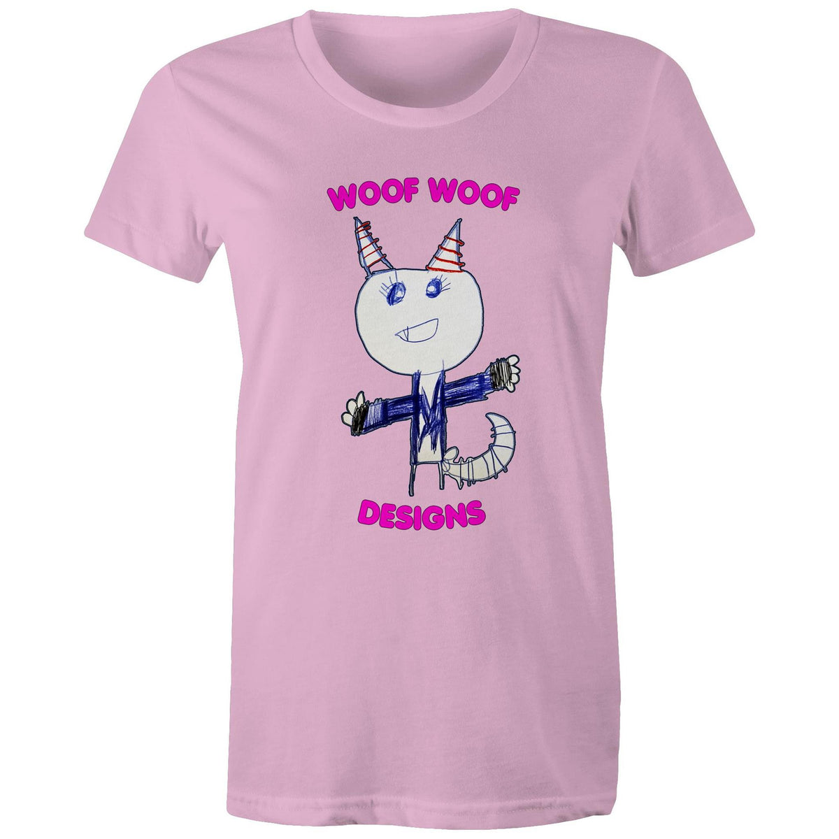 Knowy artwork by Sikiraa on women’s as colour maple tee, Pink