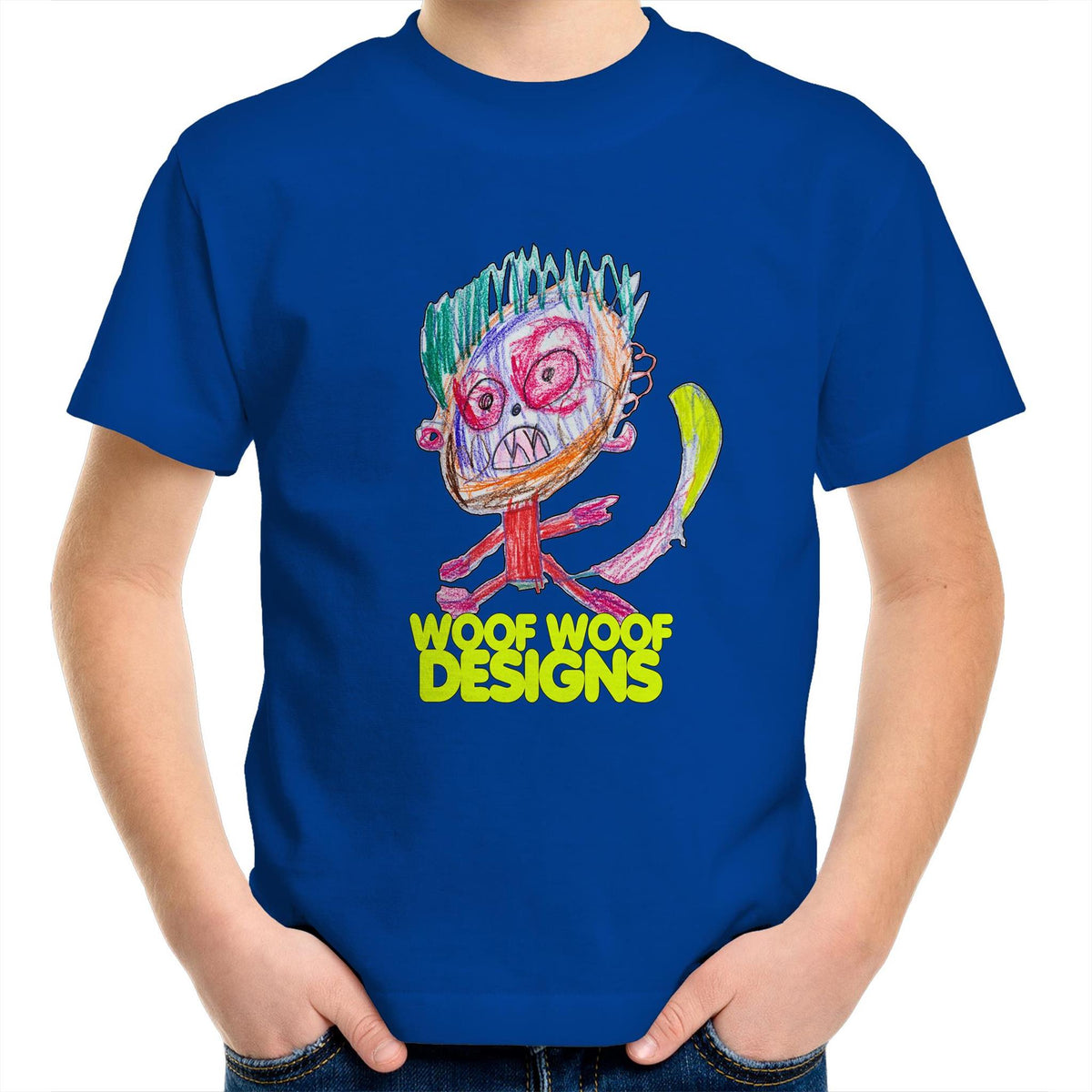 Monstro artwork by Sikiraa on sportage youth t-shirt, Royal Blue