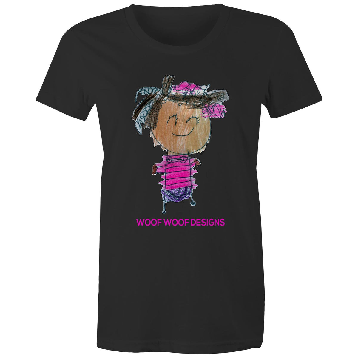 Party Siki artwork by Sikiraa on women’s as colour maple tee, Black