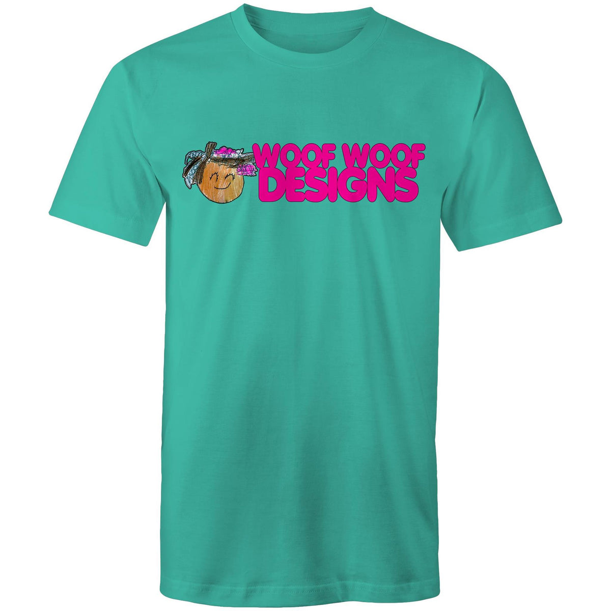 Siki Woof artwork by Sikiraa on men’s as colour staple t-shirt, Teal