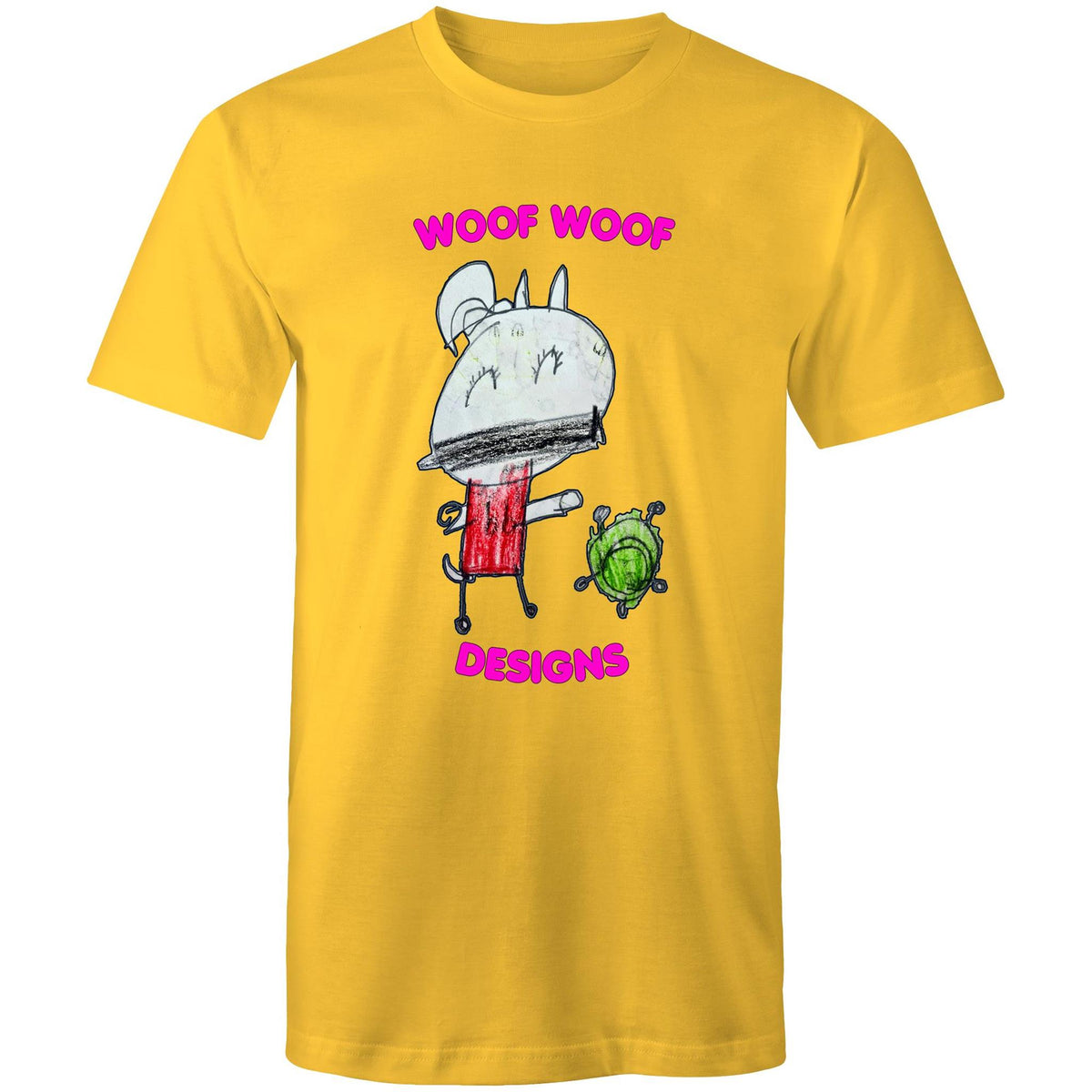 Coriny artwork by Sikiraa on men’s as colour staple t-shirt, Yellow