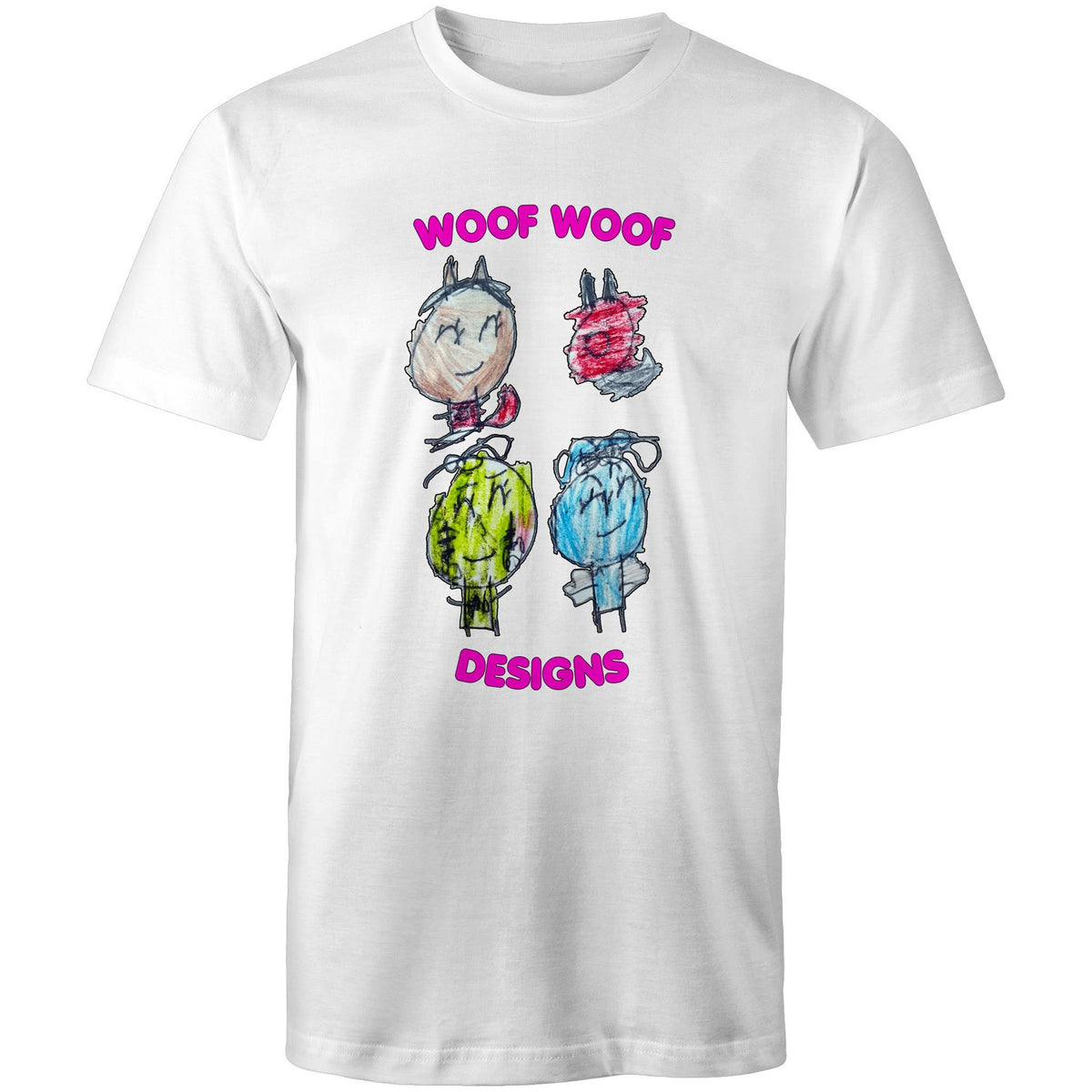 Woof Gang artwork by Sikiraa on men’s as colour staple t-shirt, White