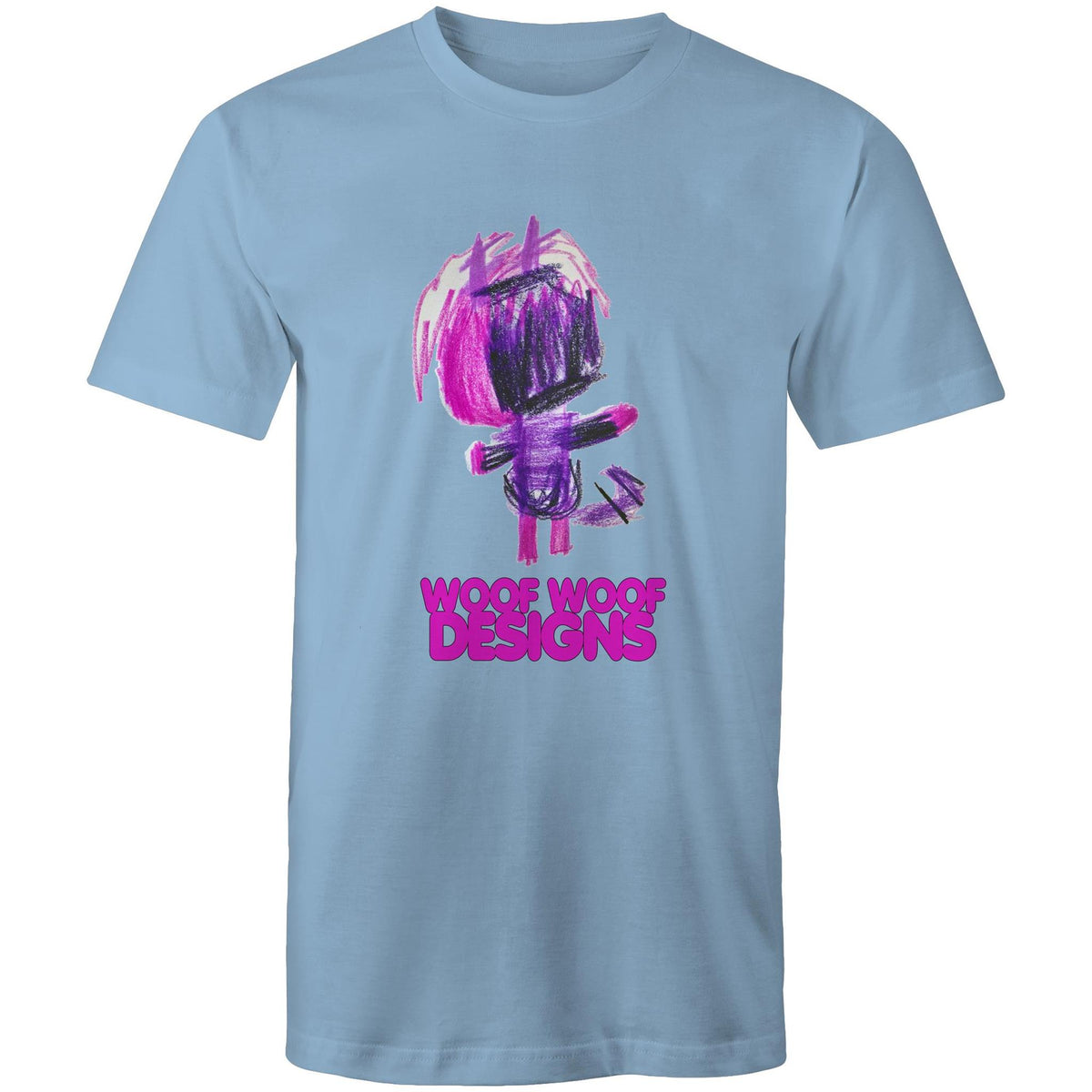 Purplee artwork by Sikiraa on men’s as colour staple t-shirt, Carolina Blue