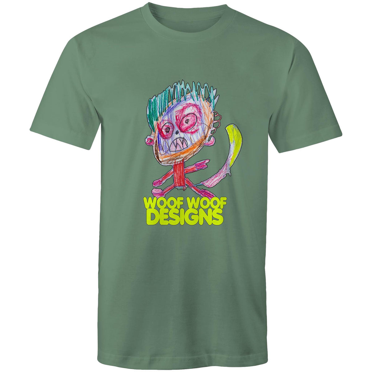 Monstro artwork by Sikiraa on men’s as colour staple t-shirt, Sage