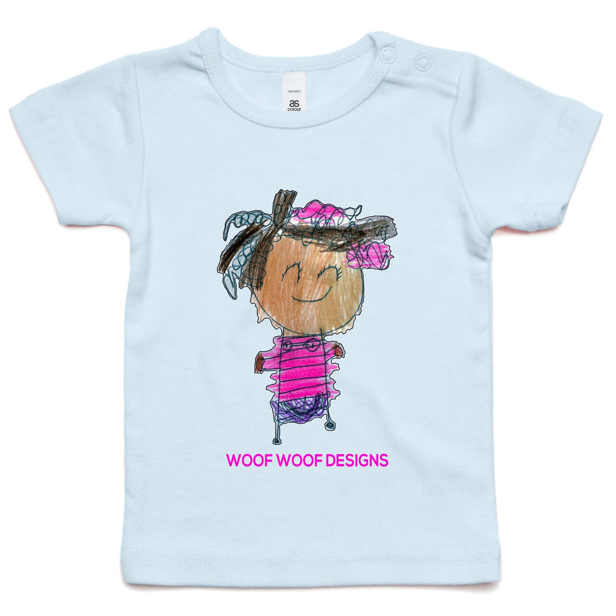 Party Siki artwork by Sikiraa on as colour infant wee tee, Powder Blue