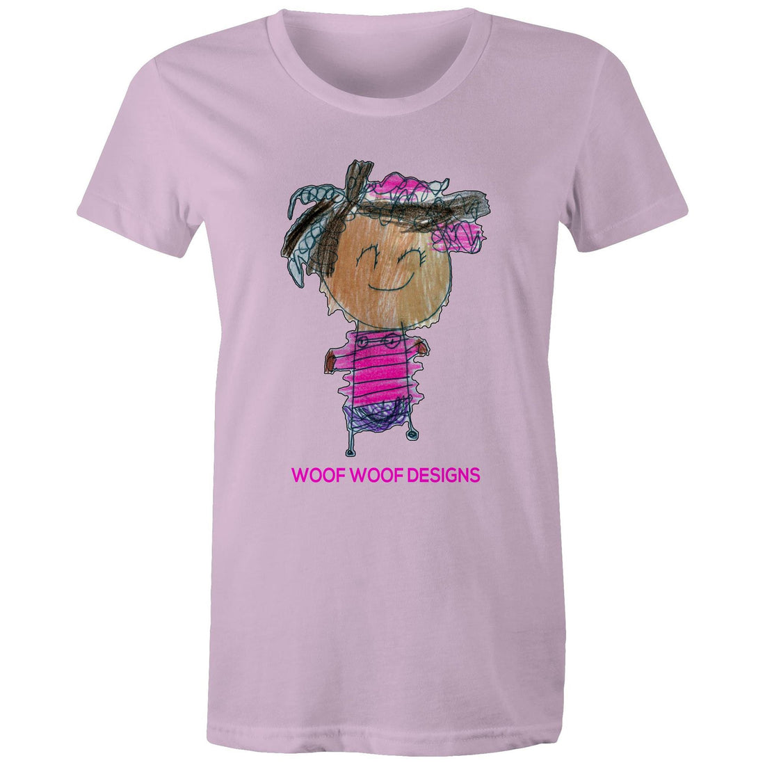 Party Siki artwork by Sikiraa on women’s as colour maple tee, Lavender