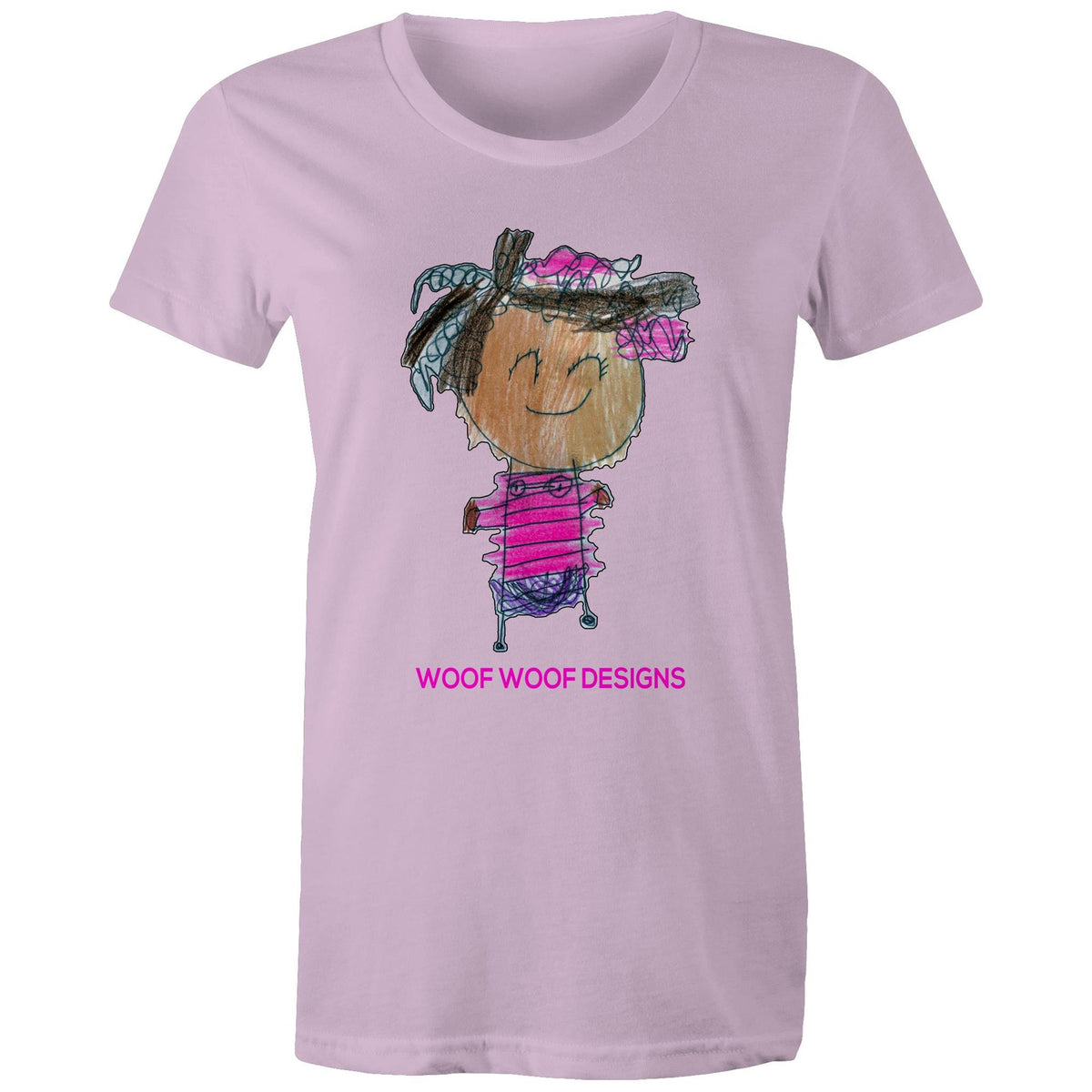 Party Siki artwork by Sikiraa on women’s as colour maple tee, Lavender