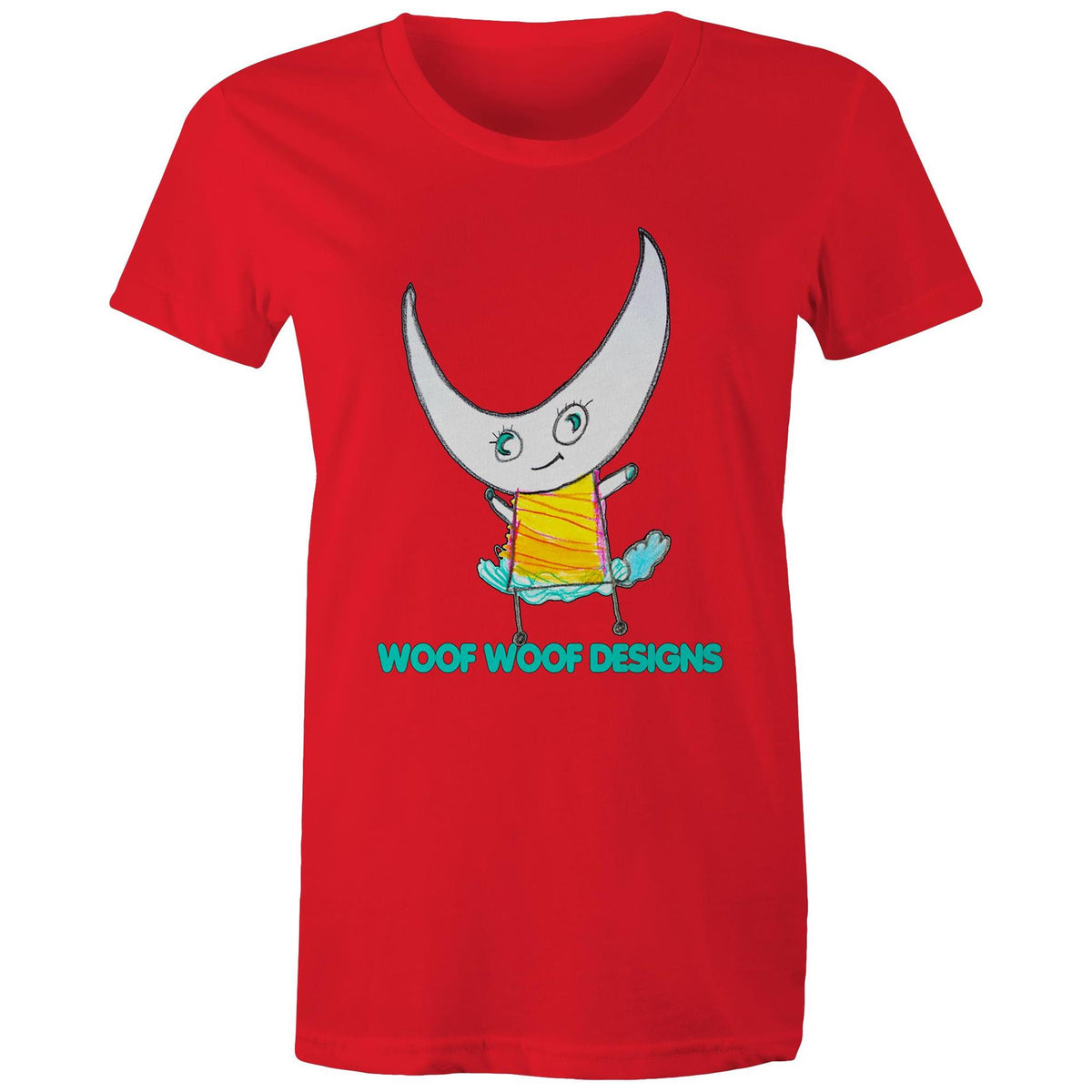 Swedee artwork by Sikiraa on women’s as colour maple tee, Red