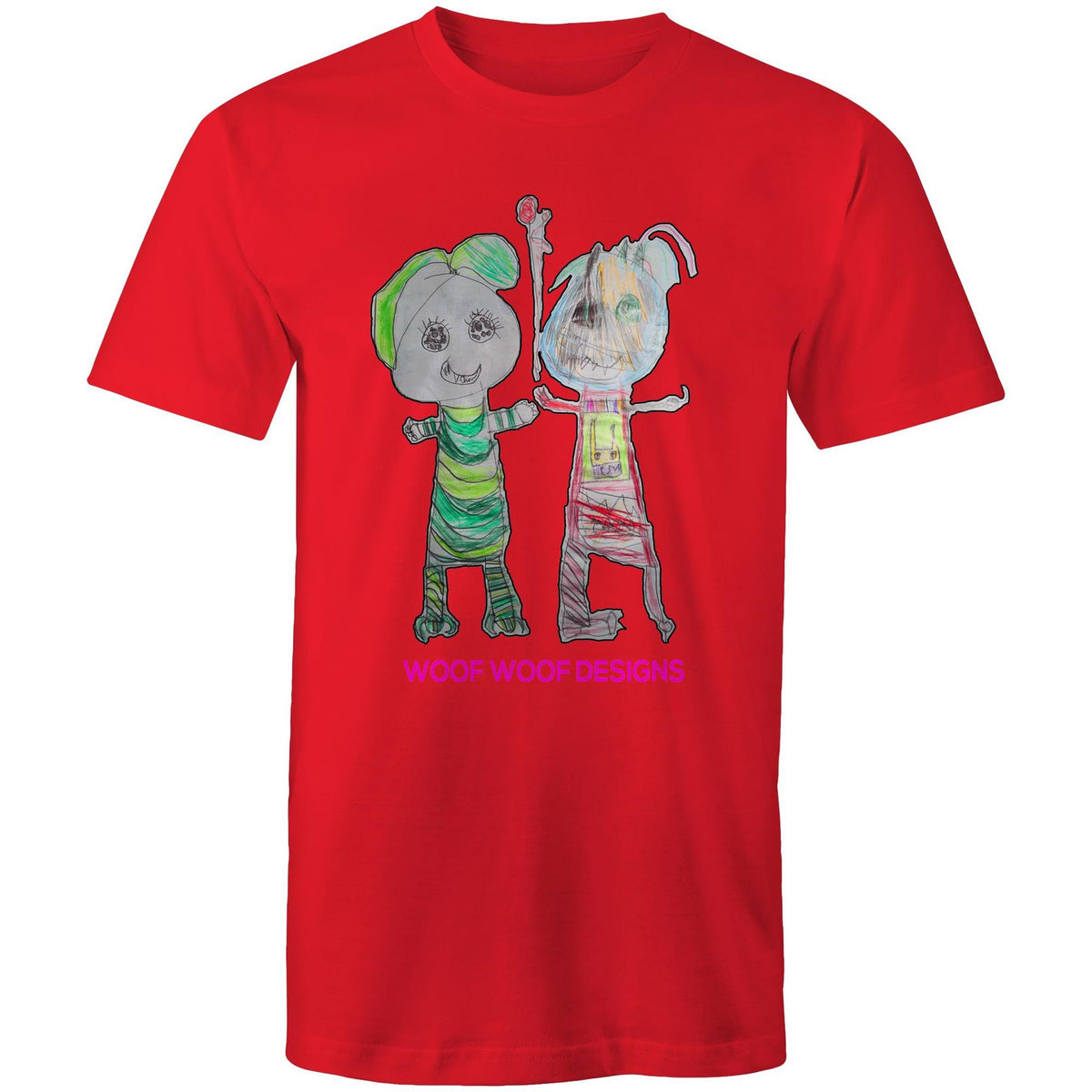 Narni & Robo artwork by Sikiraa on men’s as colour staple t-shirt, Red