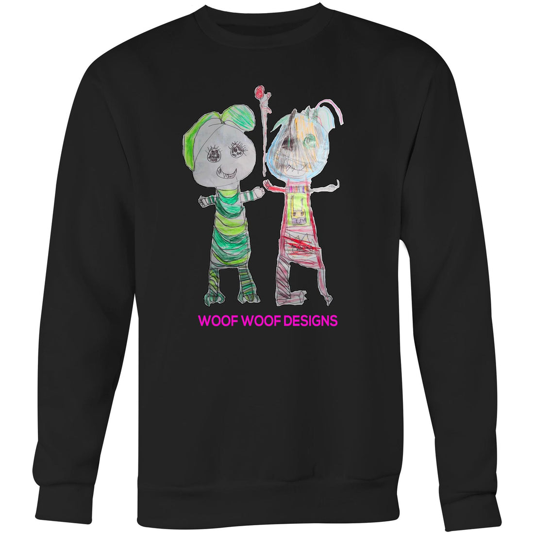 Narni & Robo artwork by Sikiraa on as colour united sweatshirt, Black