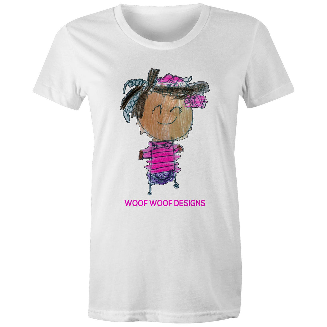 Party Siki artwork by Sikiraa on women’s as colour maple tee, White
