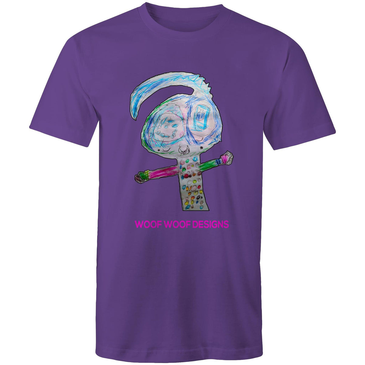 Spotty artwork by Sikiraa on men’s as colour staple t-shirt, Purple