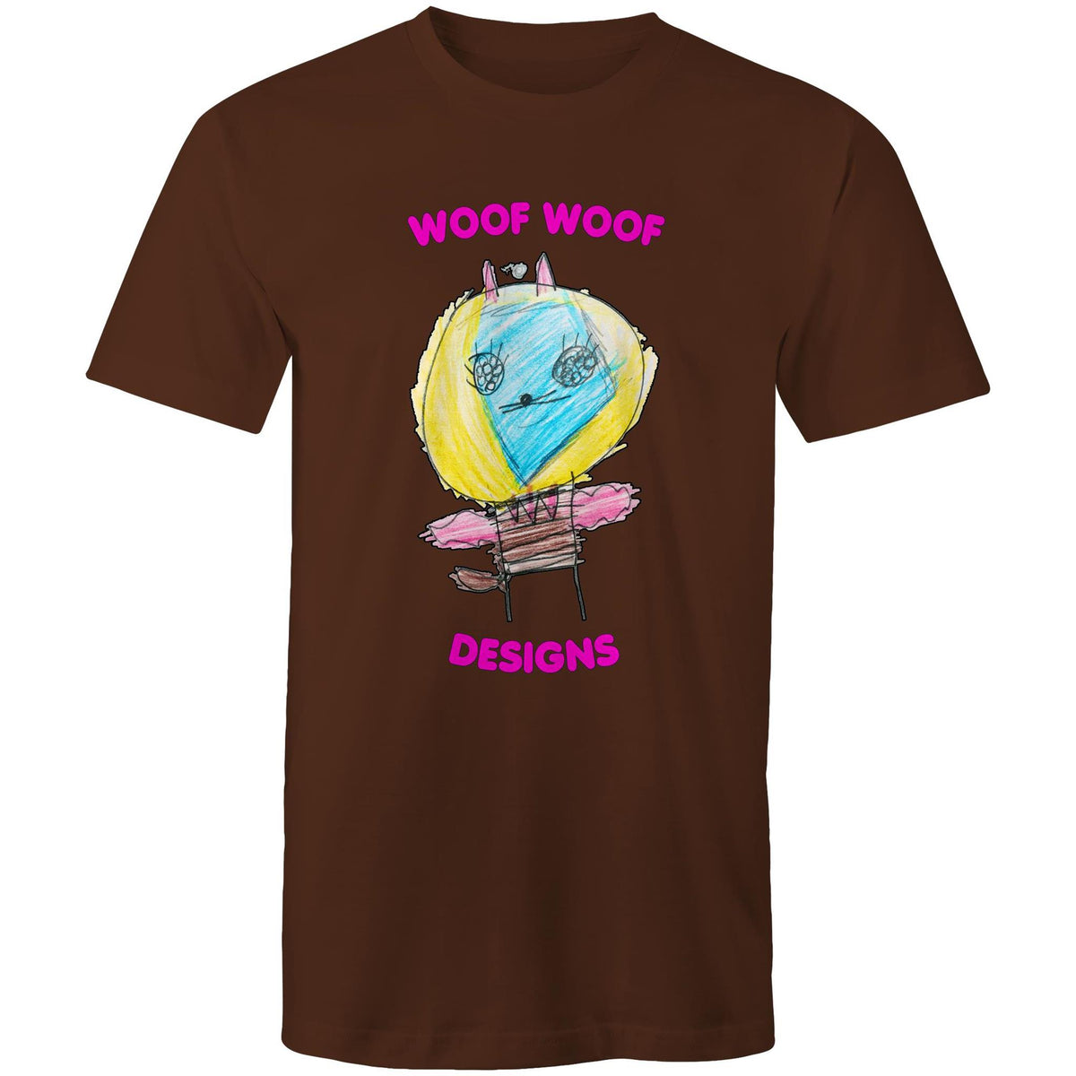 Space Ranger Cat artwork by Sikiraa on men’s as colour staple t-shirt, Dark Chocolate