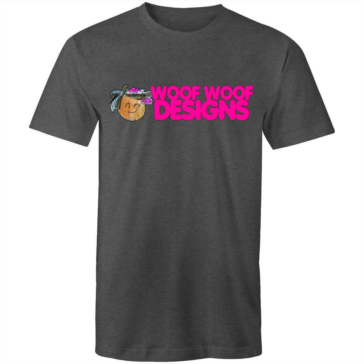 Siki Woof artwork by Sikiraa on men’s as colour staple t-shirt, Asphalt Marle