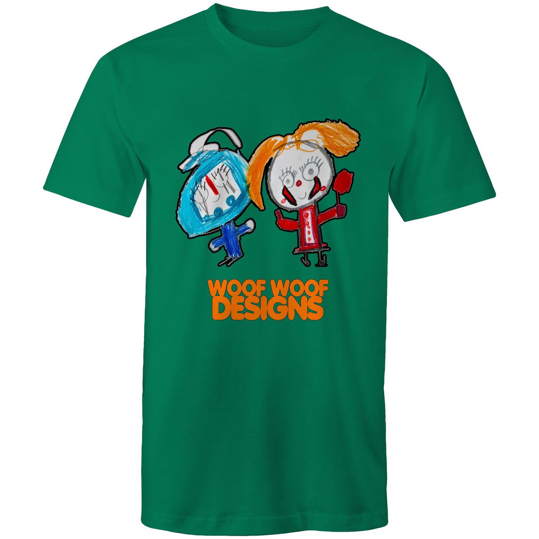 Hokey & Penny artwork by Sikiraa on men’s as colour staple t-shirt, Kelly Green