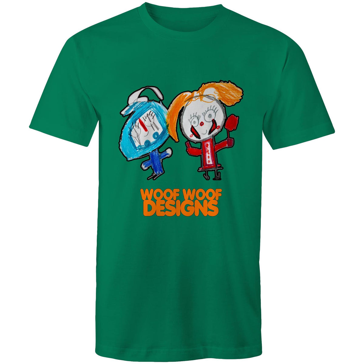 Hokey & Penny artwork by Sikiraa on men’s as colour staple t-shirt, Kelly Green