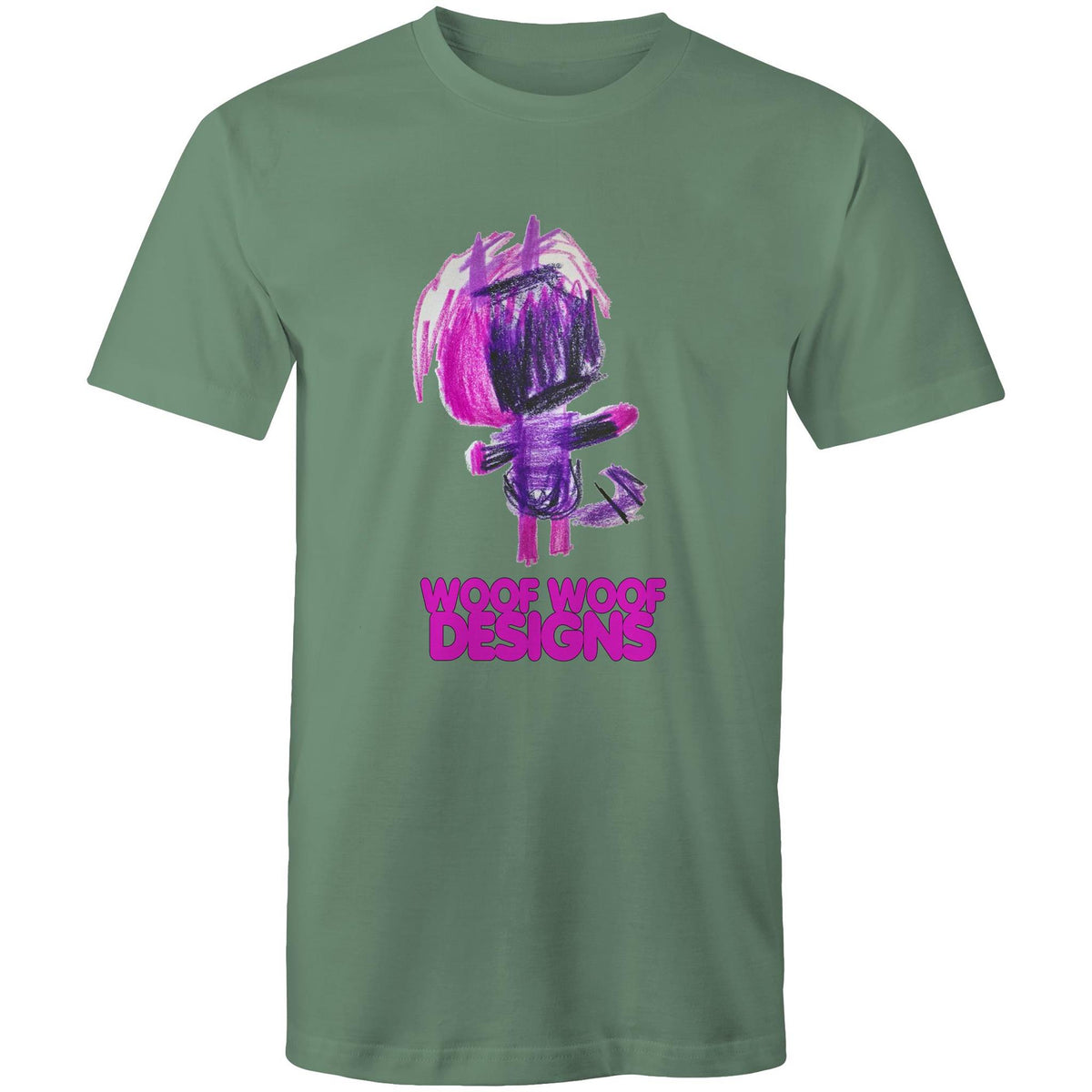 Purplee artwork by Sikiraa on men’s as colour staple t-shirt, Sage