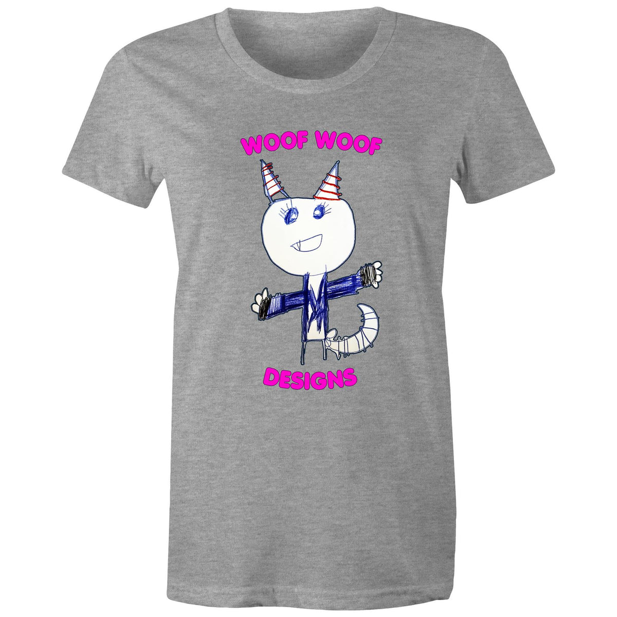 Knowy artwork by Sikiraa on women’s as colour maple tee, Grey Marle