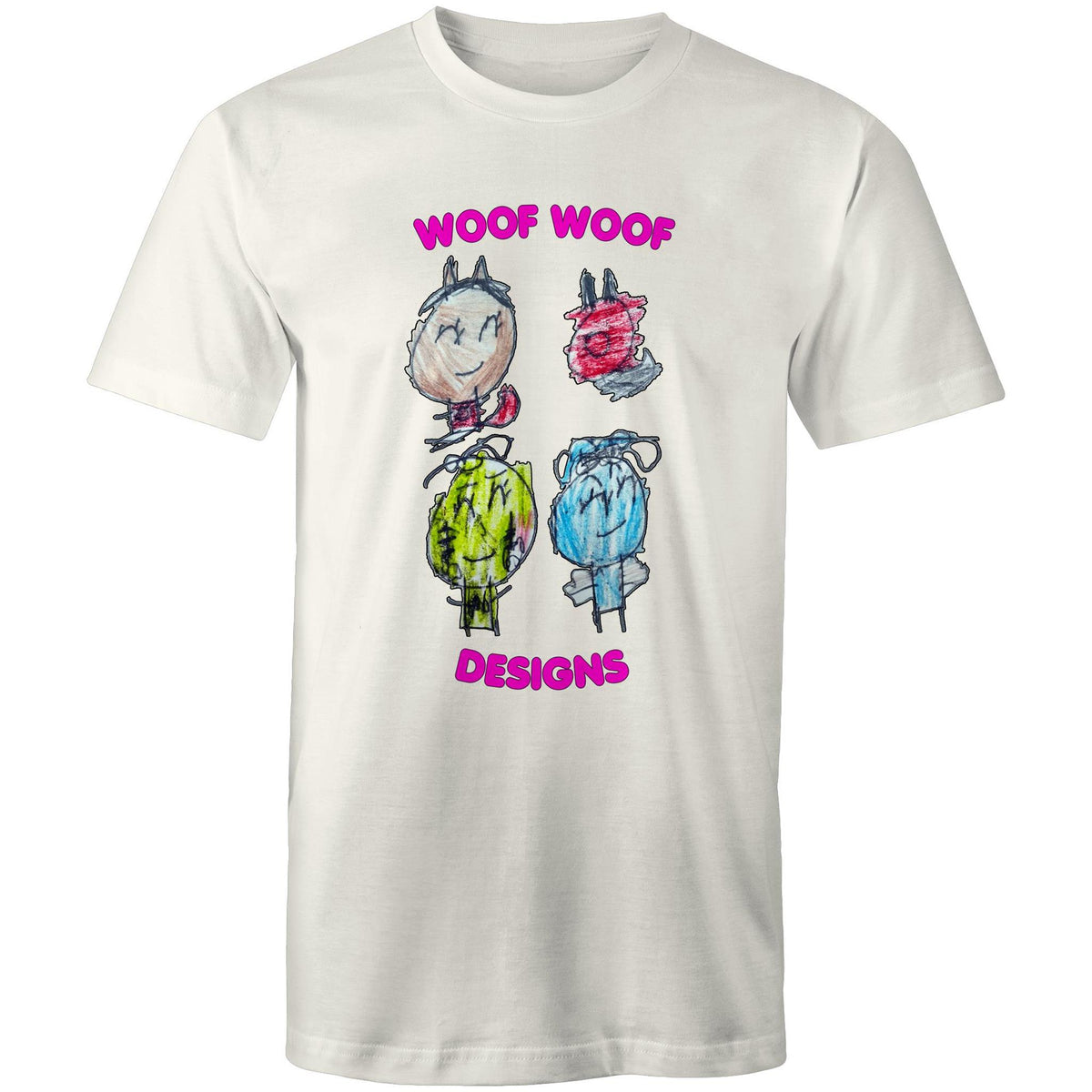 Woof Gang artwork by Sikiraa on men’s as colour staple t-shirt, Natural