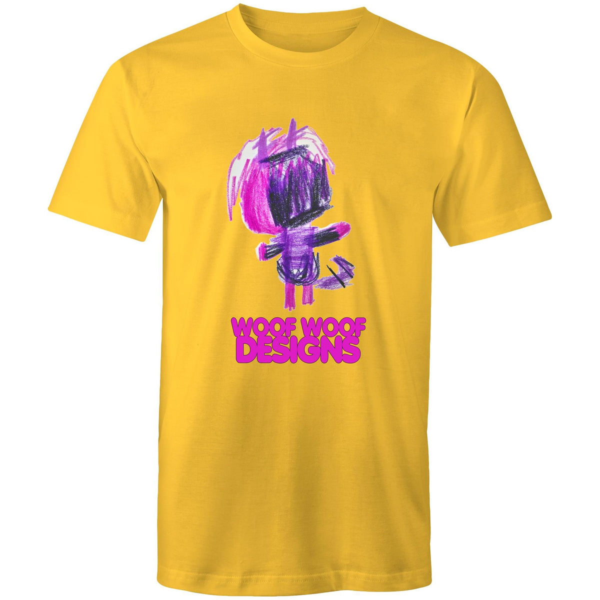 Purplee artwork by Sikiraa on men’s as colour staple t-shirt, Yellow