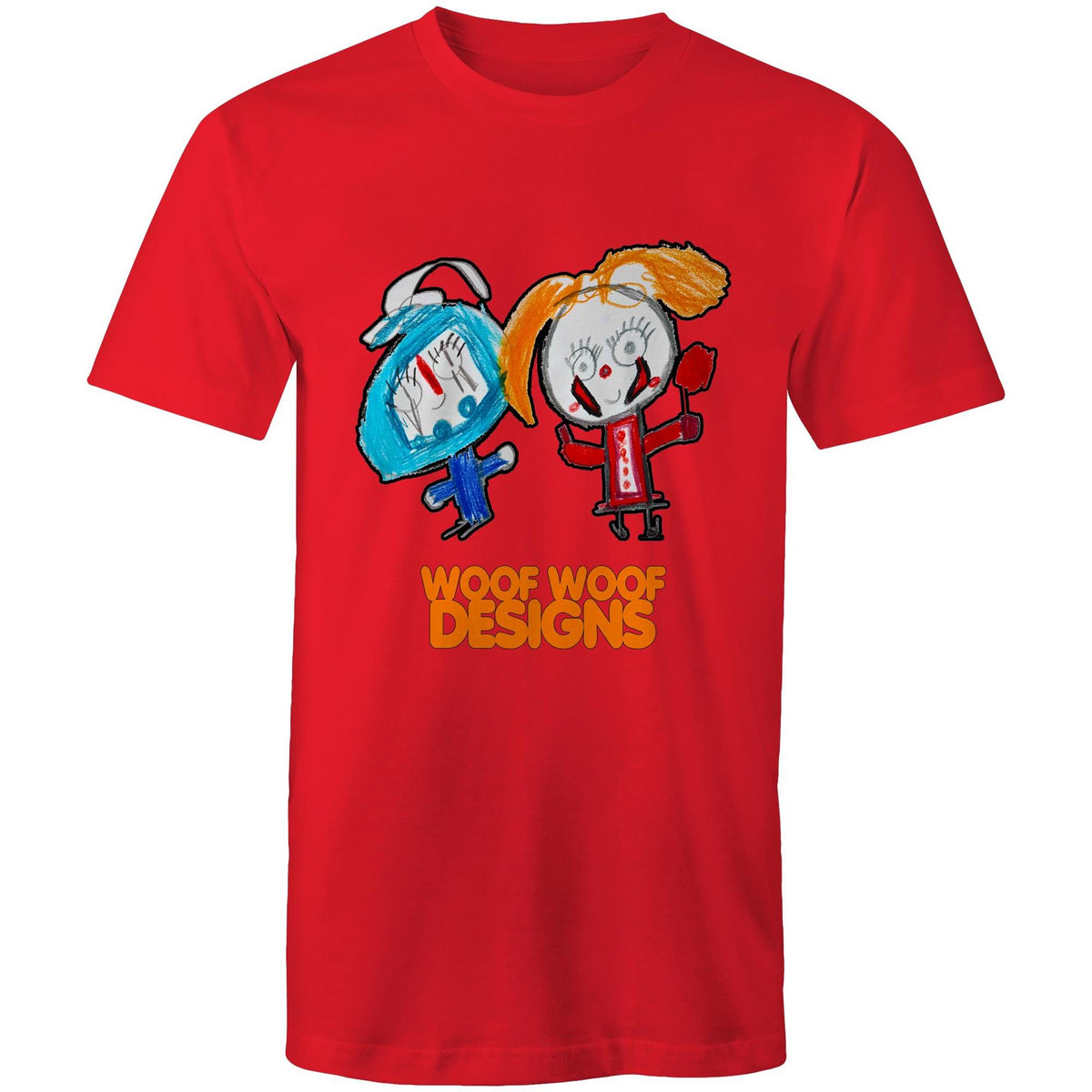 Hokey & Penny artwork by Sikiraa on men’s as colour staple t-shirt, Red