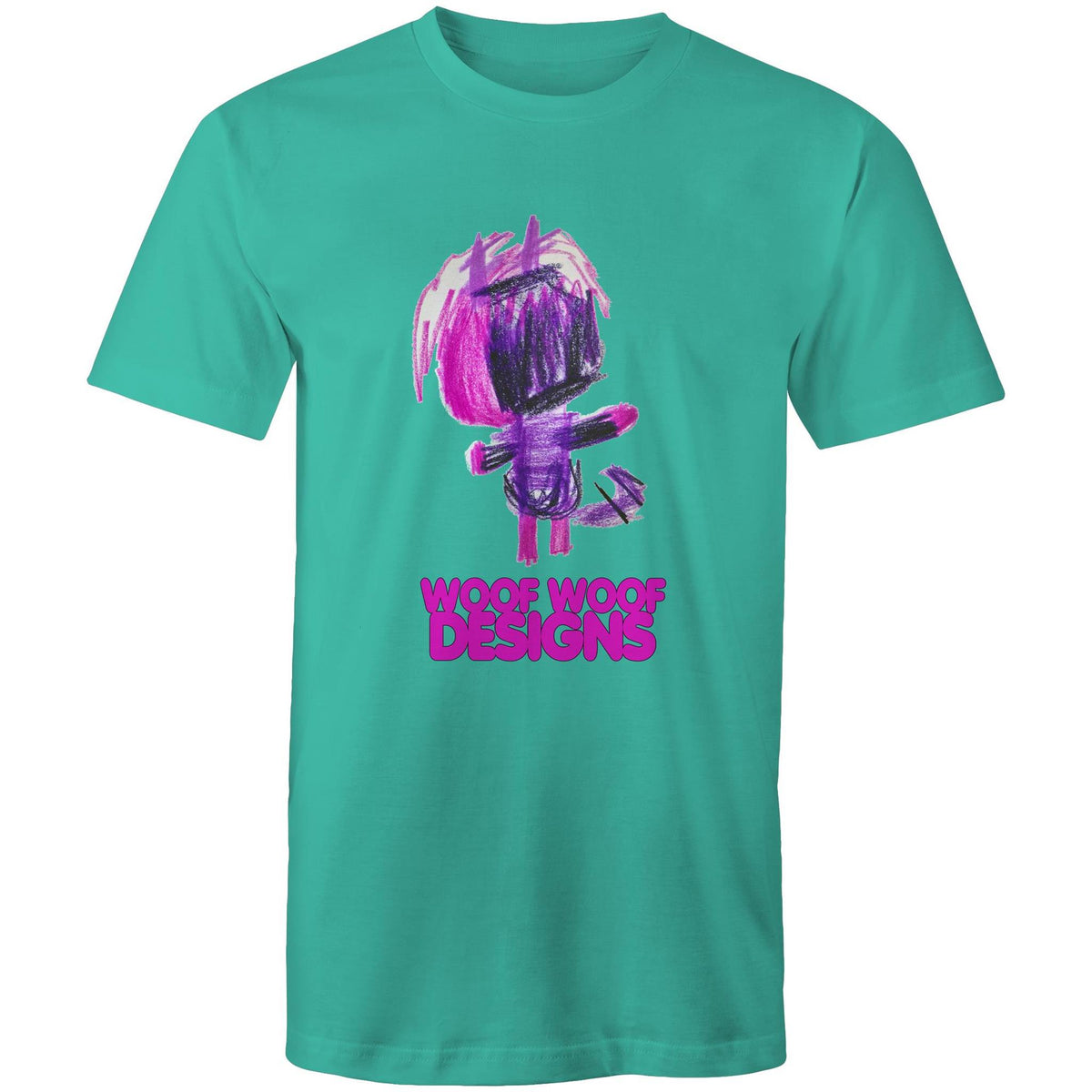 Purplee artwork by Sikiraa on men’s as colour staple t-shirt, Teal
