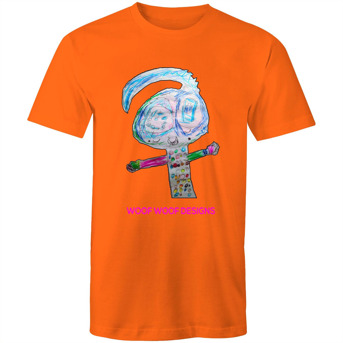 Spotty artwork by Sikiraa on men’s as colour staple t-shirt, Orange