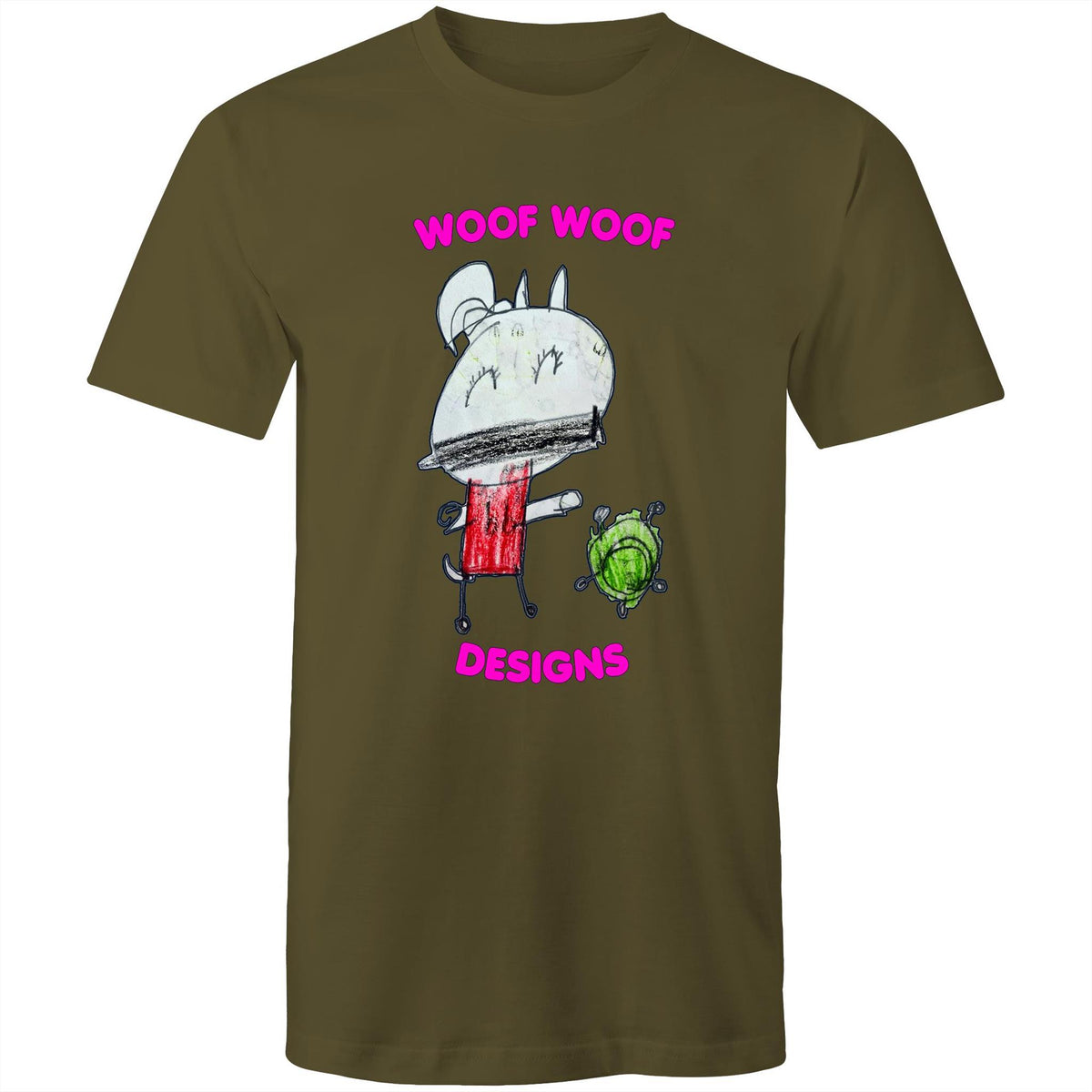 Coriny artwork by Sikiraa on men’s as colour staple t-shirt, Army Green