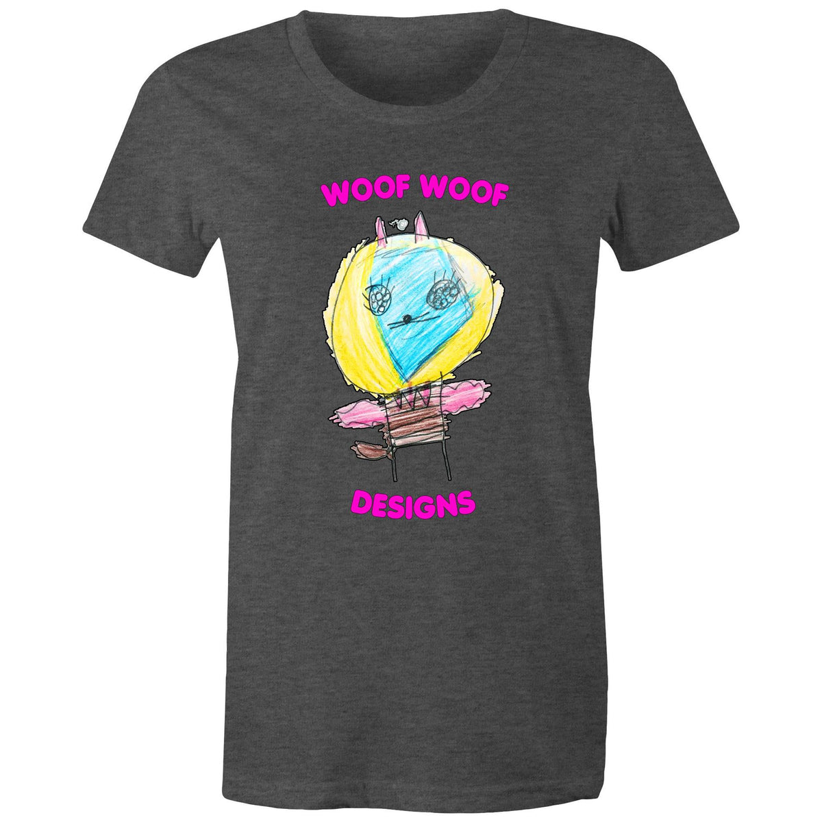 Space Ranger Cat artwork by Sikiraa on women’s as colour maple tee, Asphalt Marle