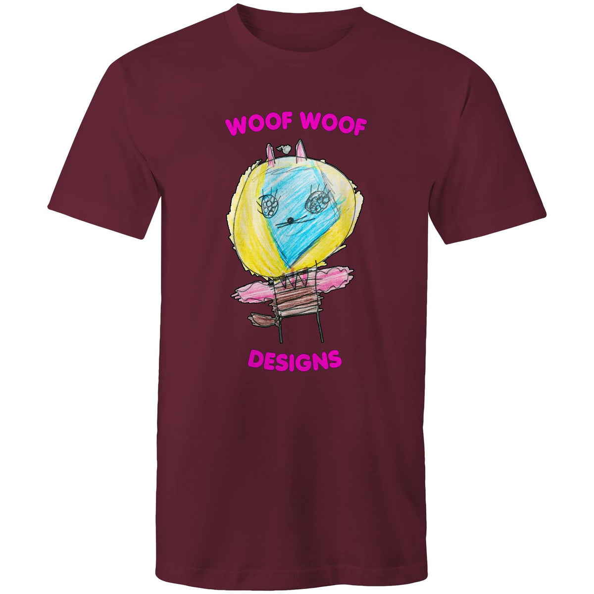 Space Ranger Cat artwork by Sikiraa on men’s as colour staple t-shirt, Burgundy