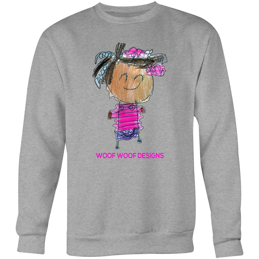 Party Siki artwork by Sikiraa on as colour united sweatshirt, Grey Marle