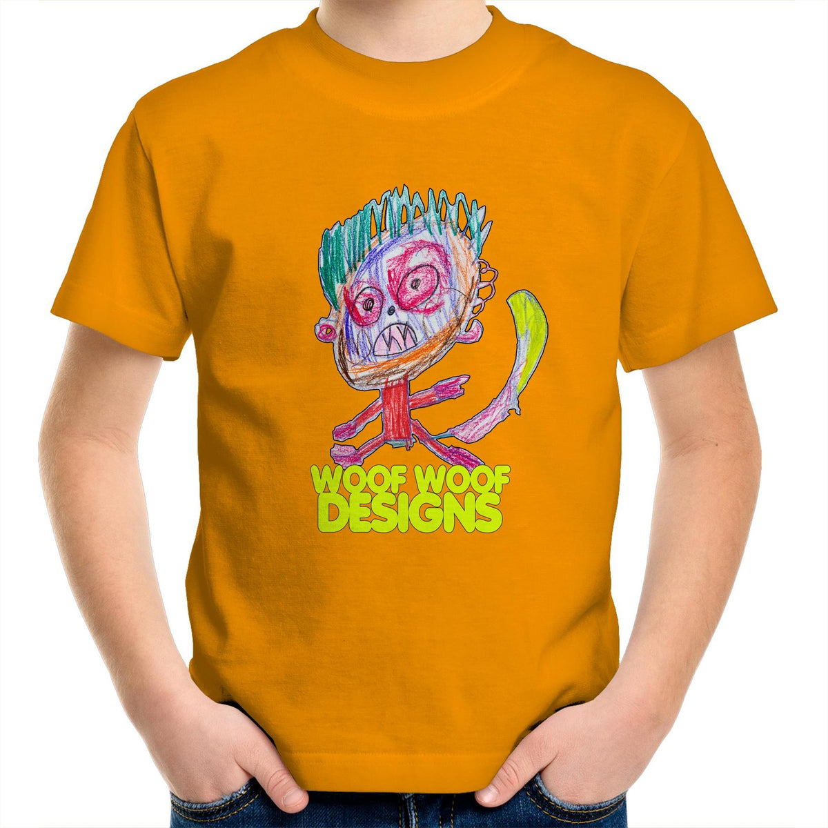 Monstro artwork by Sikiraa on sportage youth t-shirt, Orange