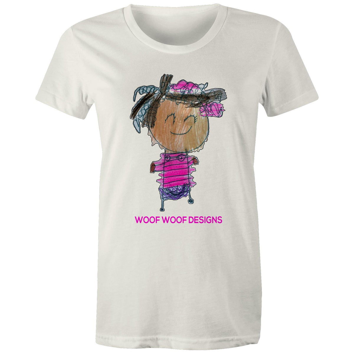 Party Siki artwork by Sikiraa on women’s as colour maple tee, Natural
