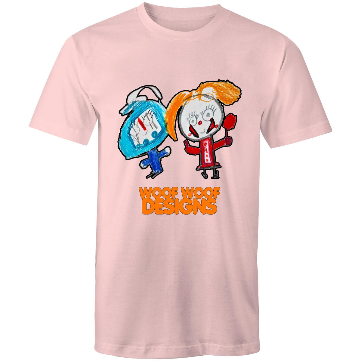 Hokey & Penny artwork by Sikiraa on men’s as colour staple t-shirt, Pink