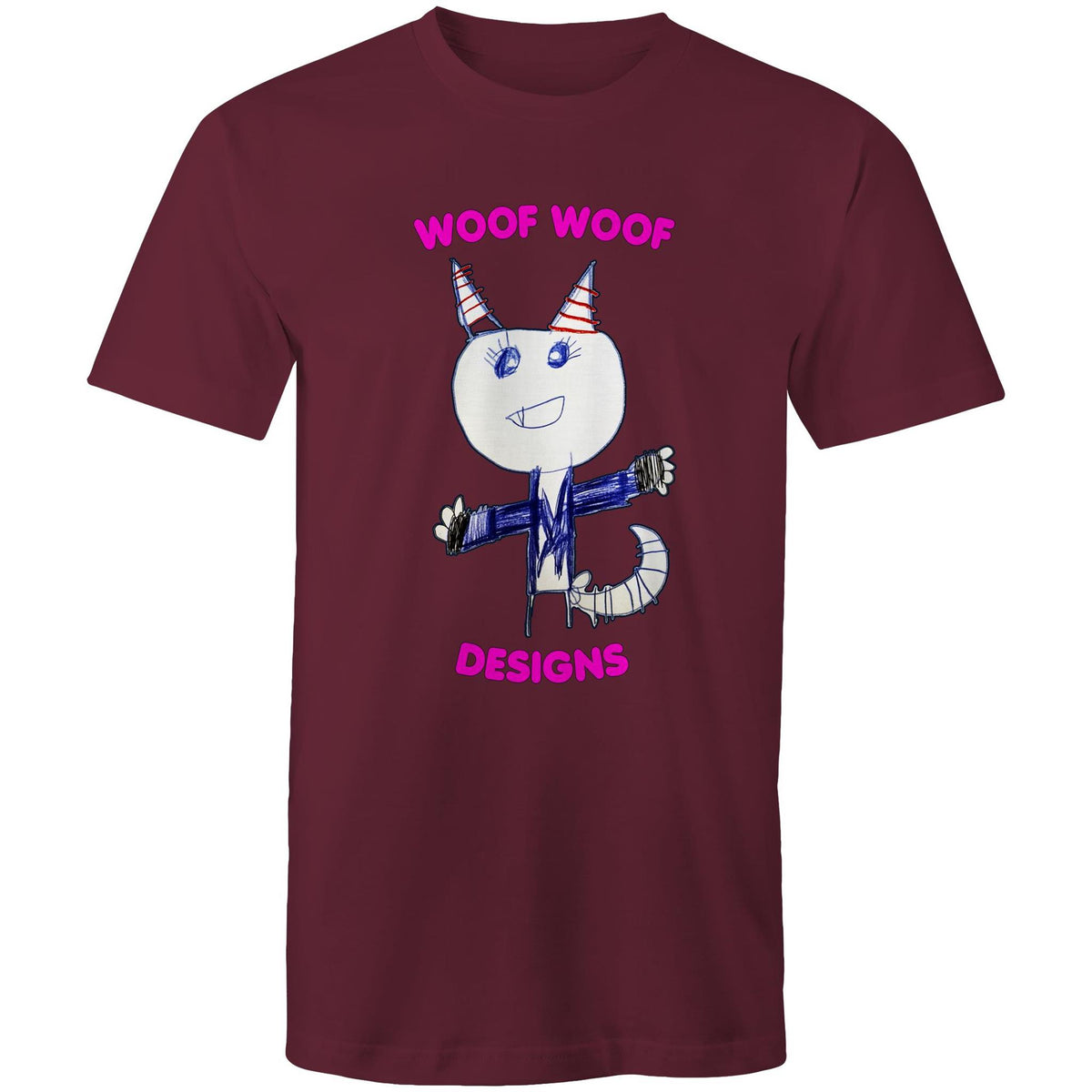 Knowy artwork by Sikiraa on men’s as colour staple t-shirt, Burgundy