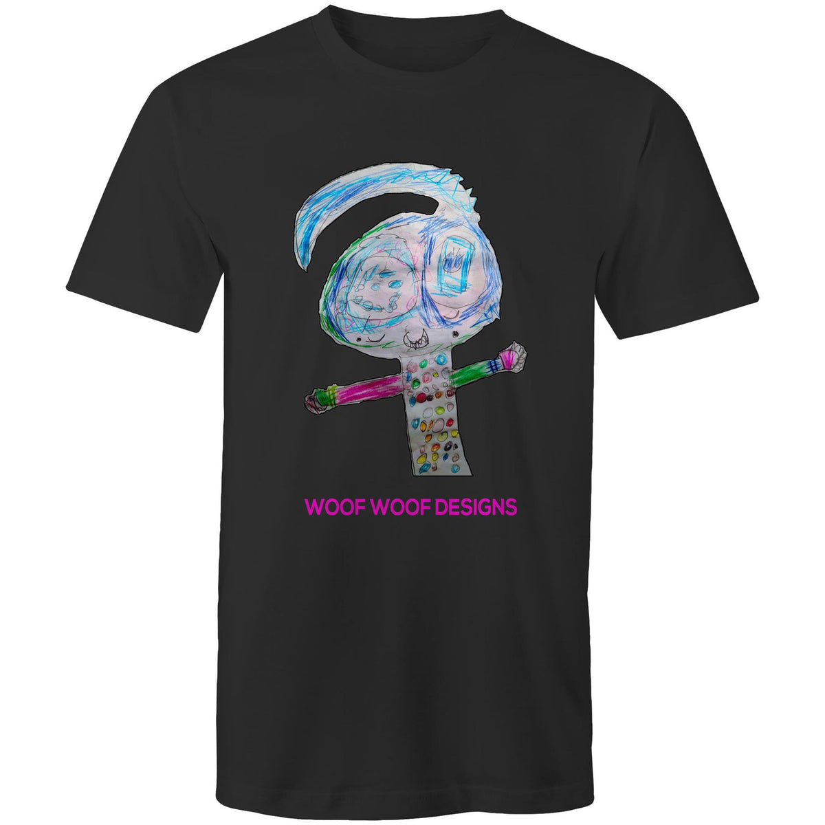 Spotty artwork by Sikiraa on men’s as colour staple t-shirt, Black