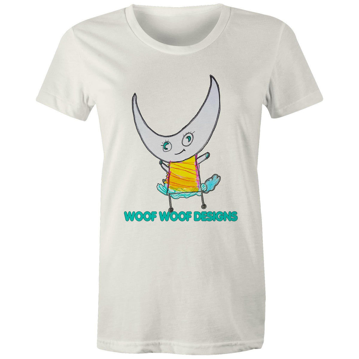 Swedee artwork by Sikiraa on women’s as colour maple tee, Natural
