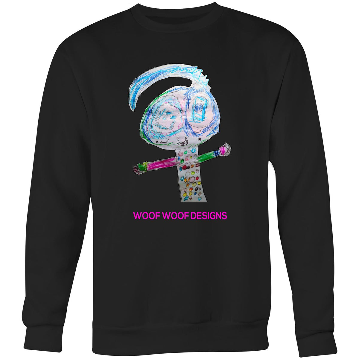 Spotty artwork by Sikiraa on as colour united sweatshirt, Black