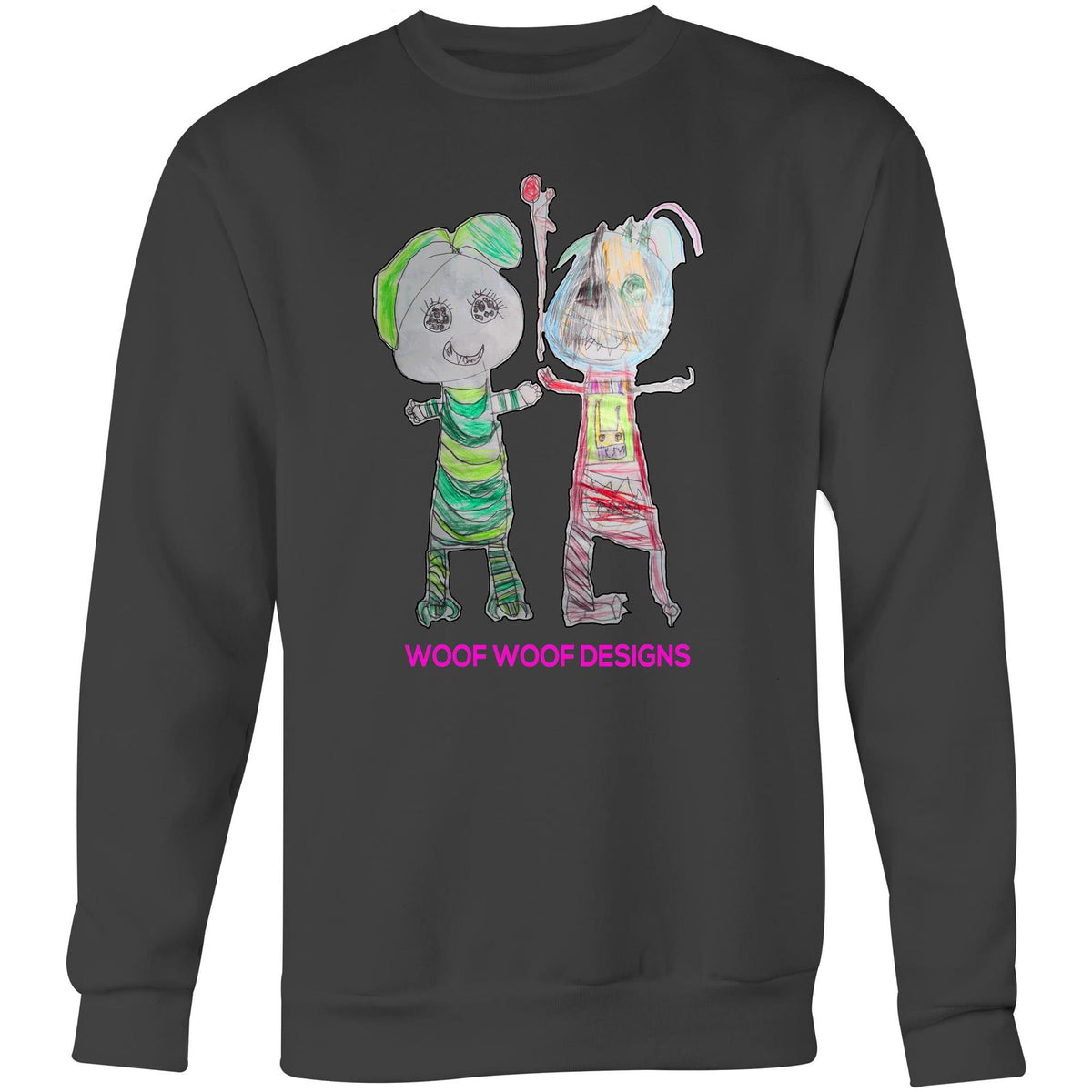 Narni & Robo artwork by Sikiraa on as colour united sweatshirt, Coal
