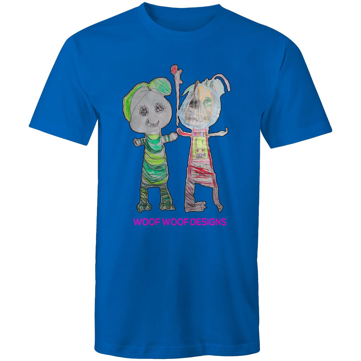 Narni & Robo artwork by Sikiraa on men’s as colour staple t-shirt, Bright Royal