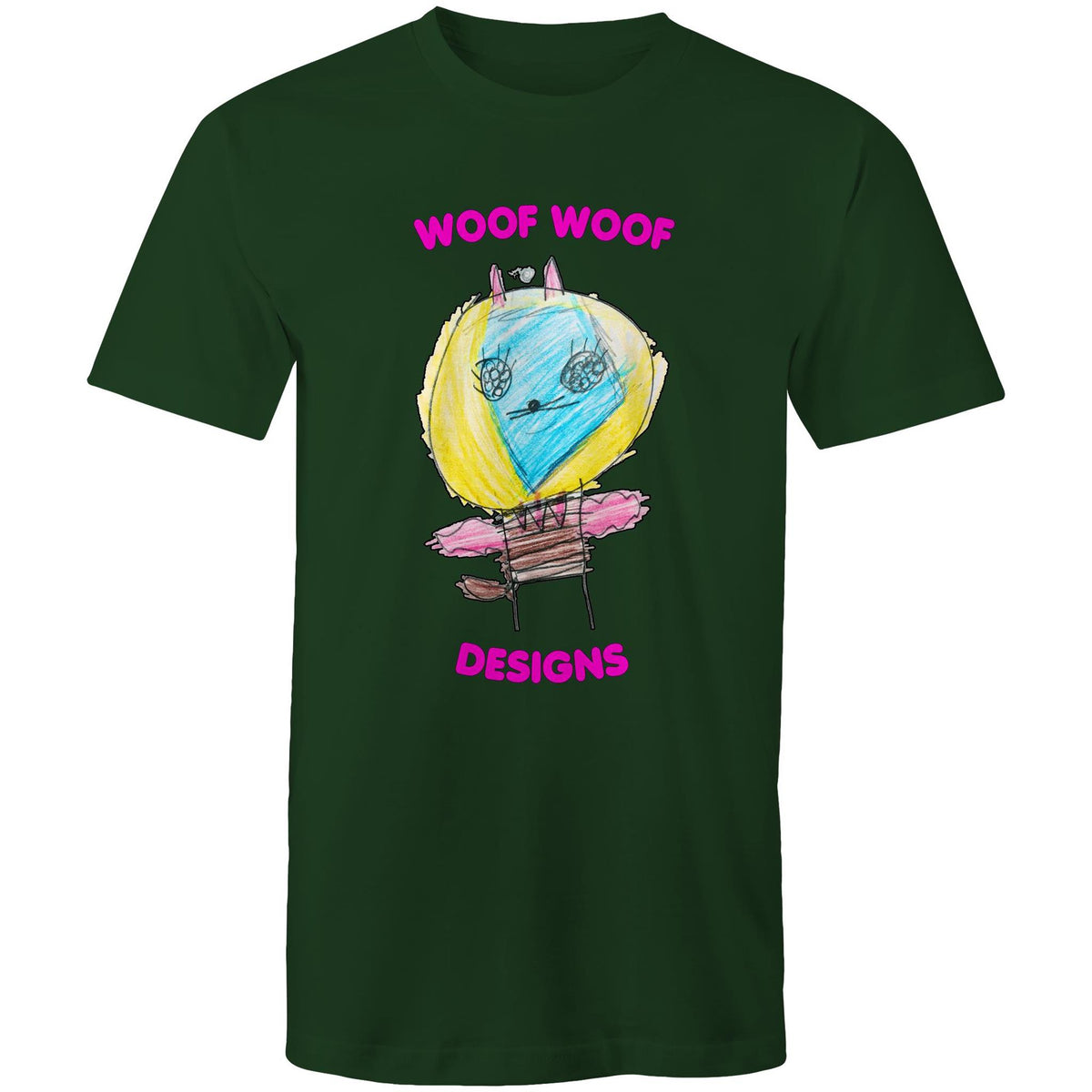 Space Ranger Cat artwork by Sikiraa on men’s as colour staple t-shirt, Forest Green