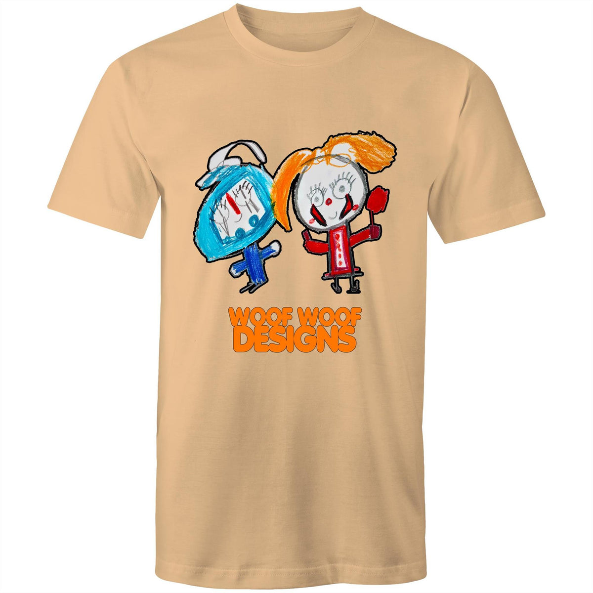 Hokey & Penny artwork by Sikiraa on men’s as colour staple t-shirt, Tan